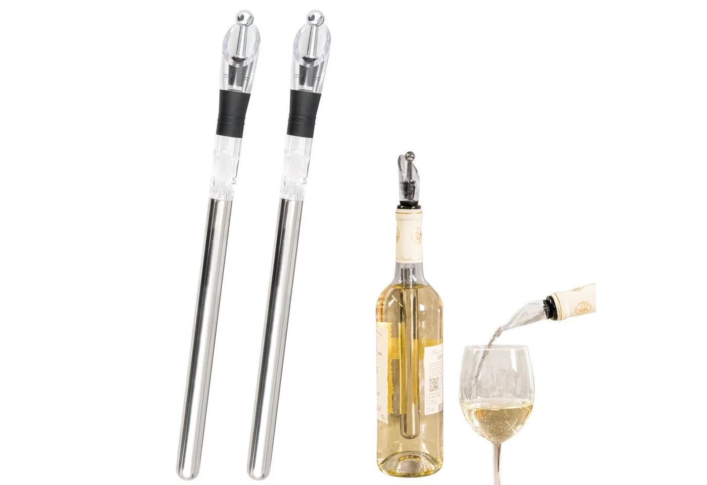bremermann Weinausgießer 2er-Set mit Edelstahl-Kühlstab - Bild 2