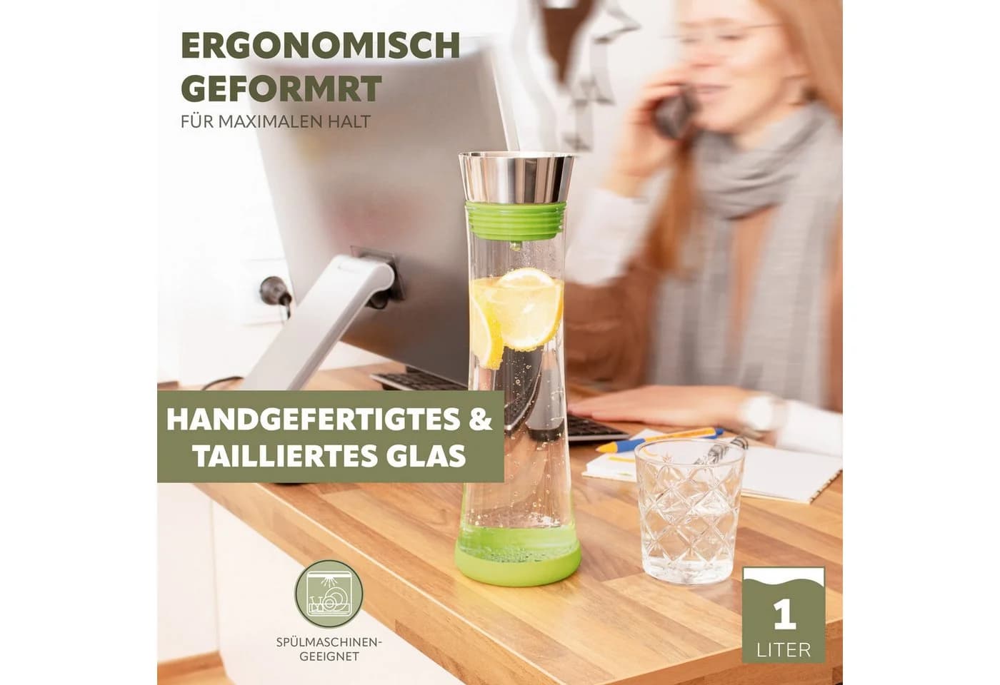 bremermann Karaffe CAROLA mit Silikonfuß und zerlegbarem Deckel - Bild 4