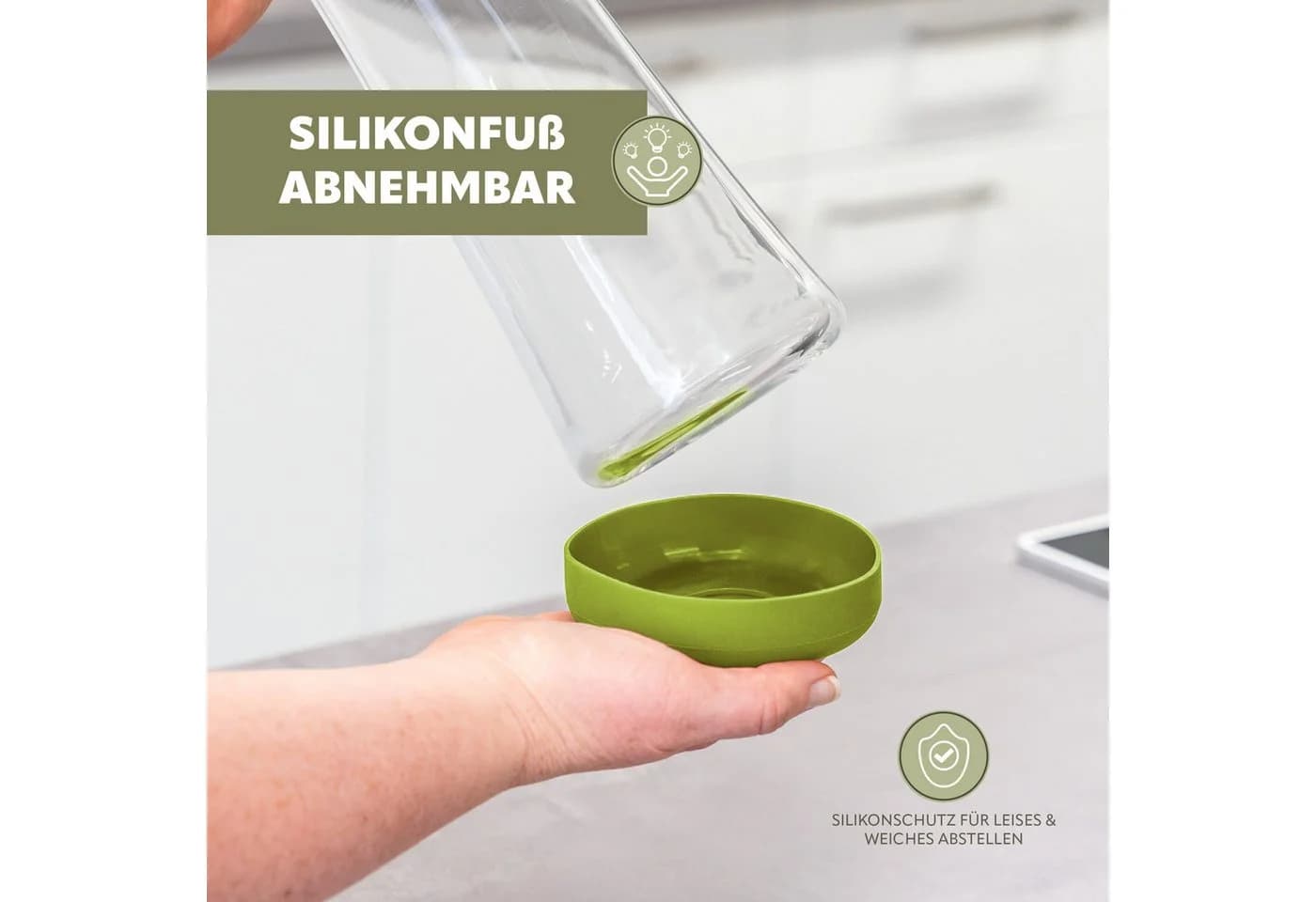 bremermann Karaffe CAROLA mit Silikonfuß und zerlegbarem Deckel - Bild 5