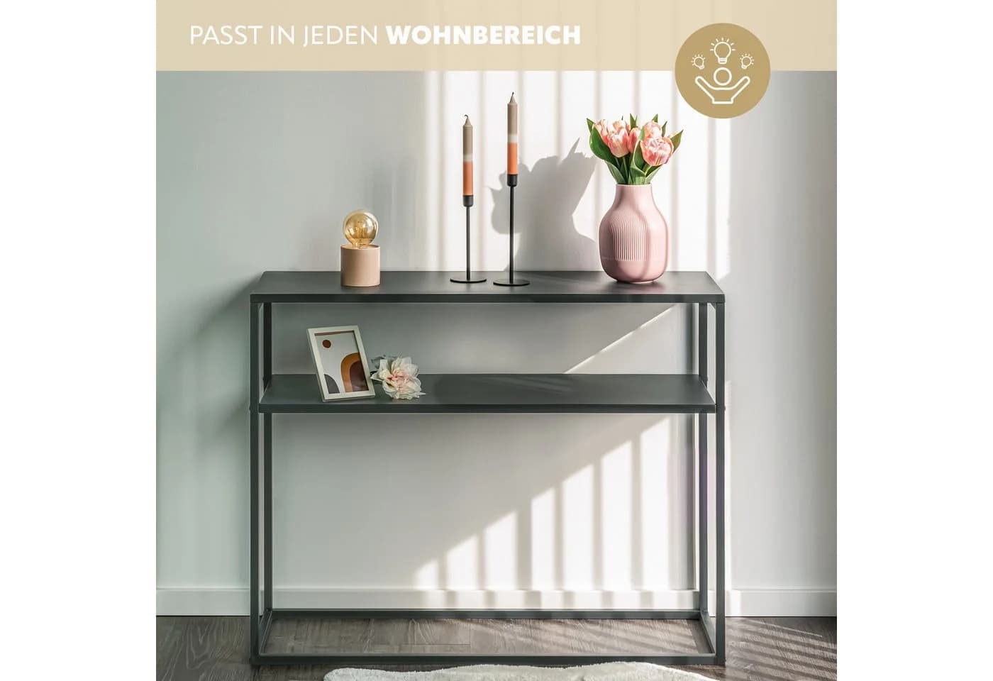 bremermann Konsolentisch Metall Grau Industriedesign - Bild 4