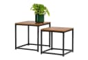 bremermann Satztisch 2er-Set Schwarz Braun MDF Industriedesign Bild 2