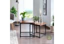 bremermann Satztisch 2er-Set Schwarz Braun MDF Industriedesign Bild 5