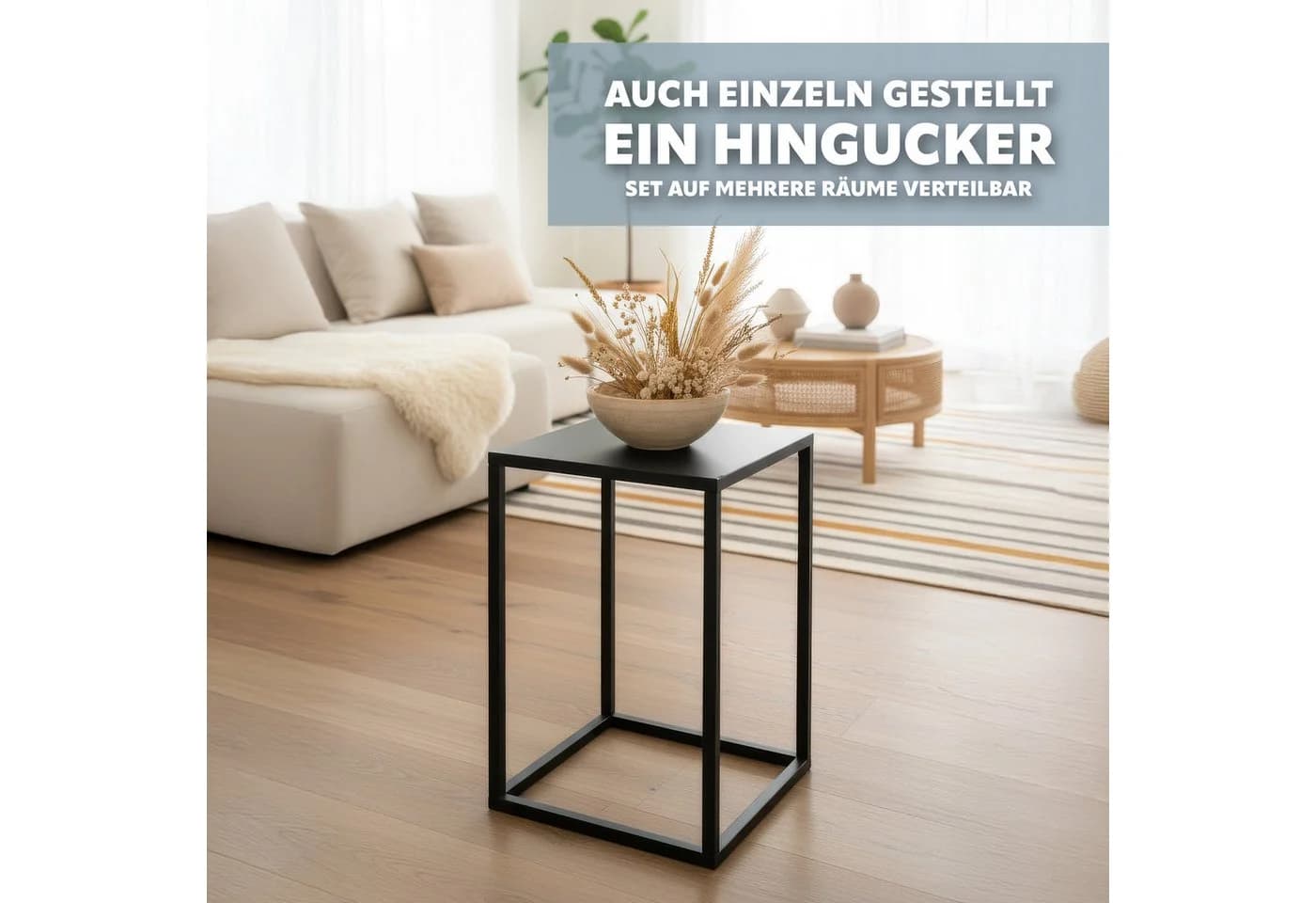 bremermann Blumenhocker 4er-Set Metall-Blumenständer Schwarz - Bild 3