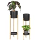 bremermann Blumenhocker 2er-Set Metall Schwarz/Gold Bild 2