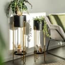 bremermann Blumenhocker 2er-Set Metall Schwarz/Gold Bild 4