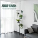 bremermann Teleskop-Blumenregal 4 Ablagen Schwarz höhenverstellbar Bild 1