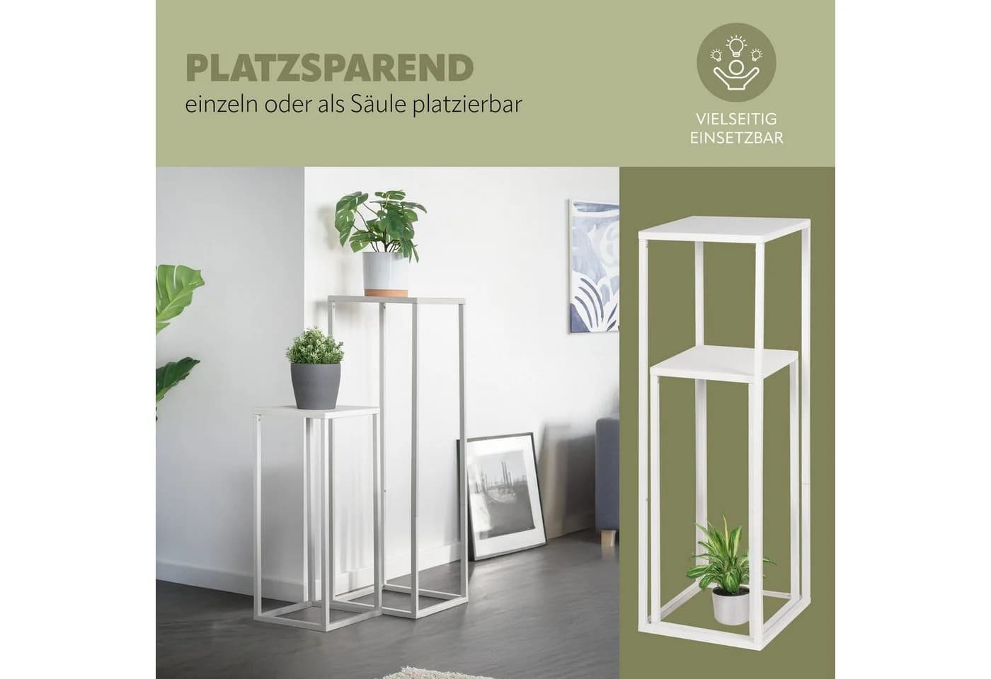 bremermann Blumenhocker 2er-Set Weiß Industriedesign - Bild 5