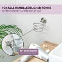 bremermann Haartrocknerhalter PIAZZA Edelstahl matt mit Kabelhalter Bild 3