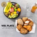 eluno Obstschale Brotkorb 2er Set Rund Schwarz Metall Bild 1