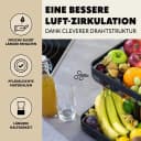 eluno Obstschale eckig 2-stöckig Schwarz Metall Bild 4
