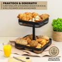 eluno Obstschale eckig 2-stöckig Schwarz Metall Bild 5