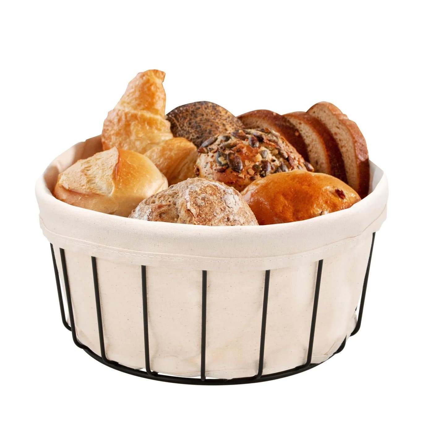 bremermann Brotkorb mit abnehmbarem Bezug schwarz/beige - Bild 2