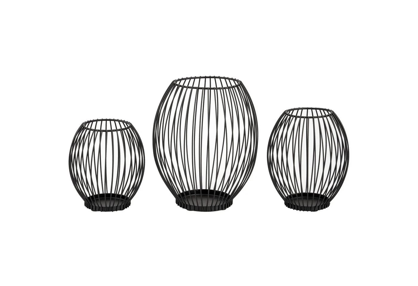 bremermann Kerzenhalter 3er-Set Schwarz Metall - Bild 2