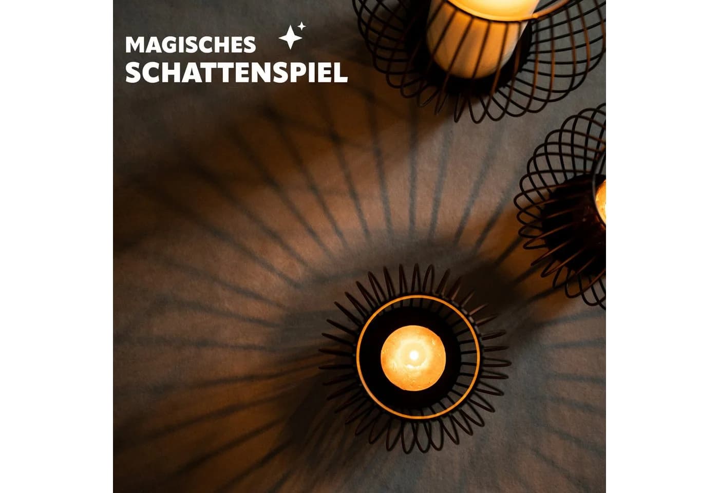 bremermann Kerzenhalter 3er-Set Schwarz Metall - Bild 5