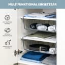 eluno Einhängekorb Metallkorb 4er-Set mit Einlegeböden und Kratzschutz - Grau Bild 4