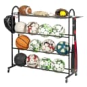 eluno Sportball-Aufbewahrungsständer mit Baseballschlägerhalter Schwarz Bild 2