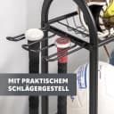 eluno Sportball-Aufbewahrungsständer mit Baseballschlägerhalter Schwarz Bild 4