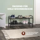 eluno Schuhregal für ca. 8 Paar Schuhe, 2 Ablagen, schwarz Bild 4