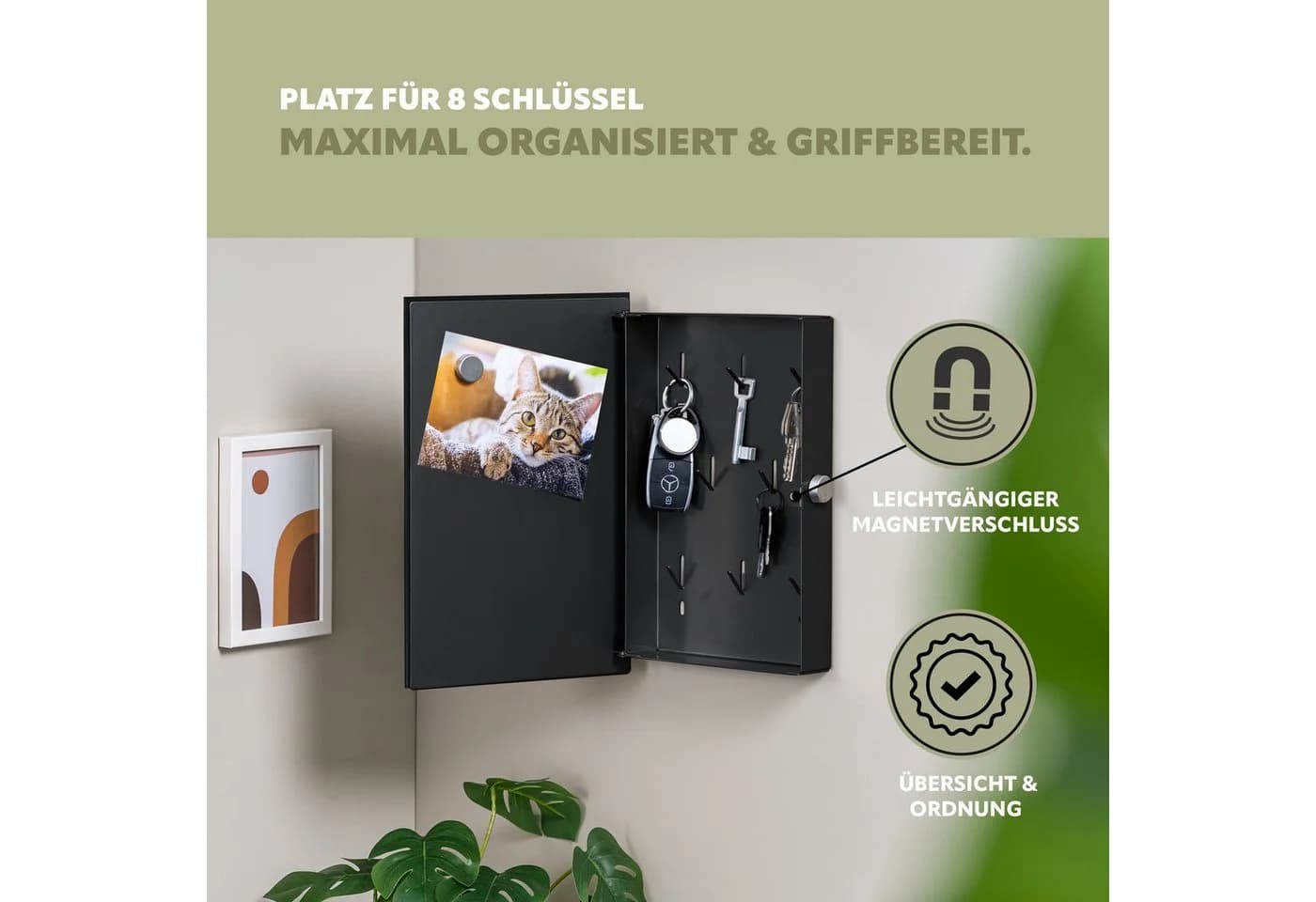 bremermann Schlüsselkasten Schwarz mit beschreibbarer Glasfront - Bild 4