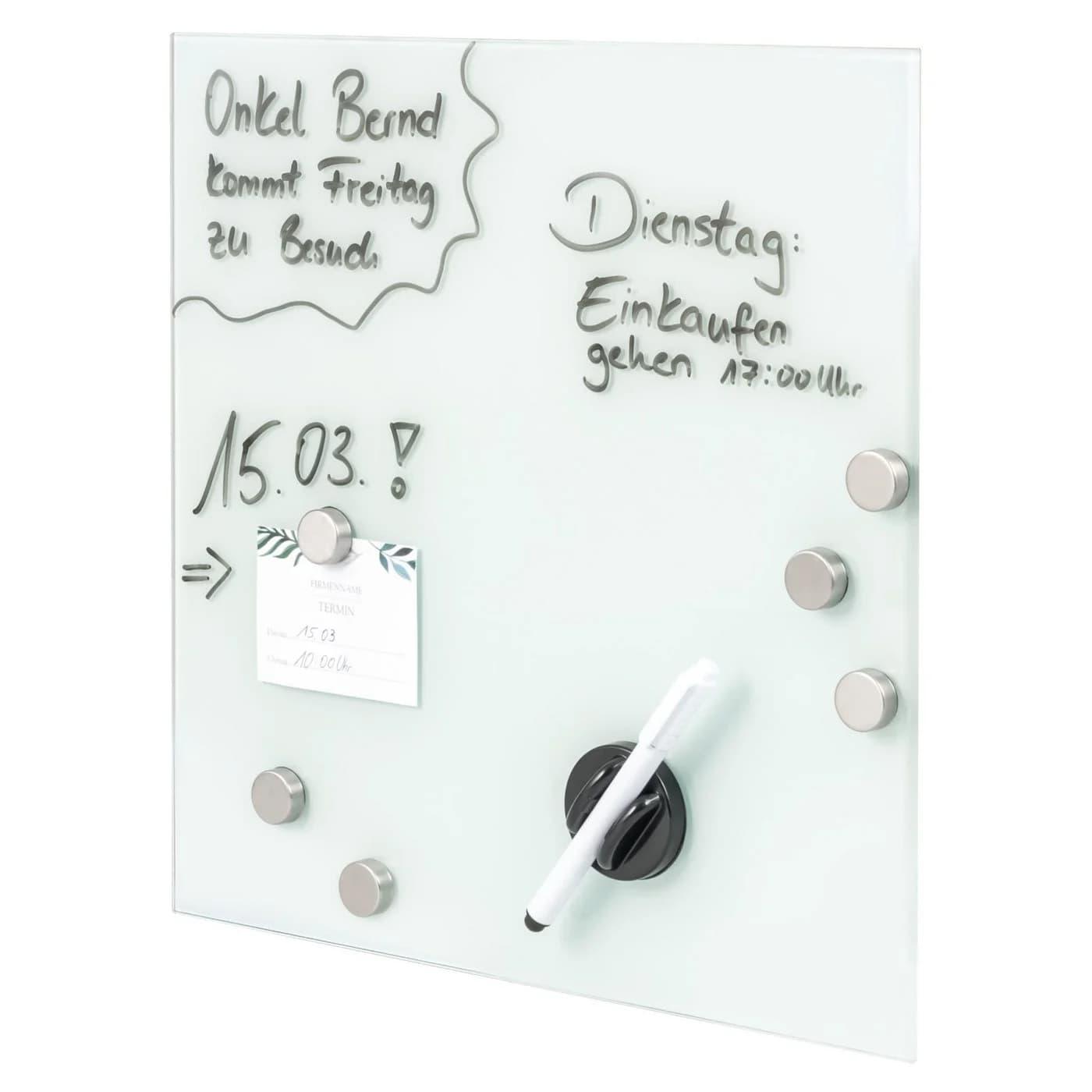 bremermann Magnettafel mit Glasfront Grau 35x35 cm - Bild 2