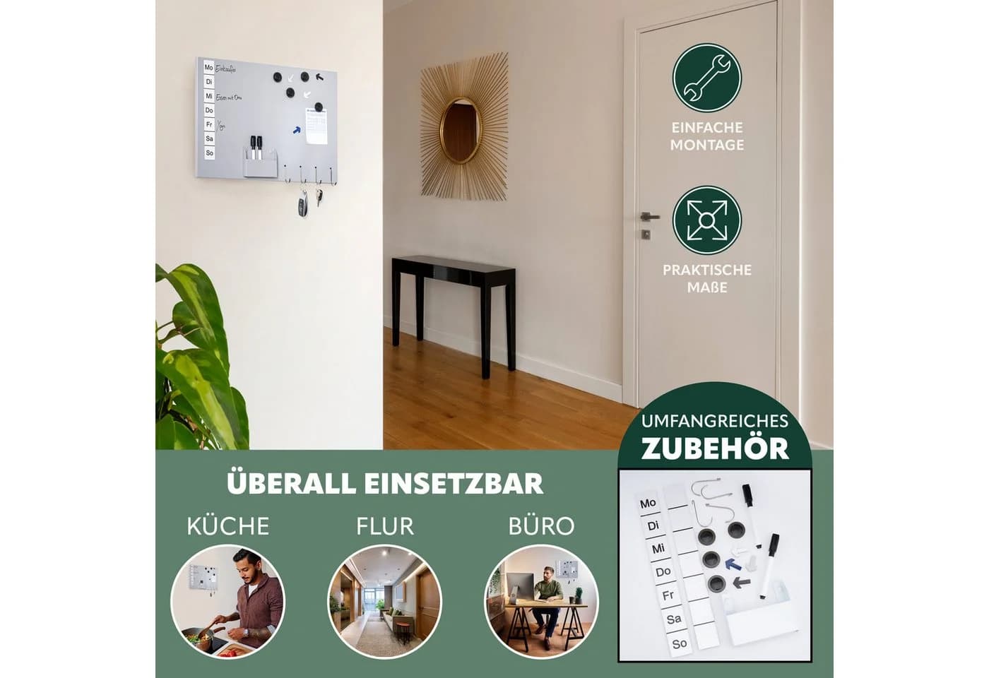 bremermann Magnettafel Metall Beschreibbar Hellgrau - Bild 5