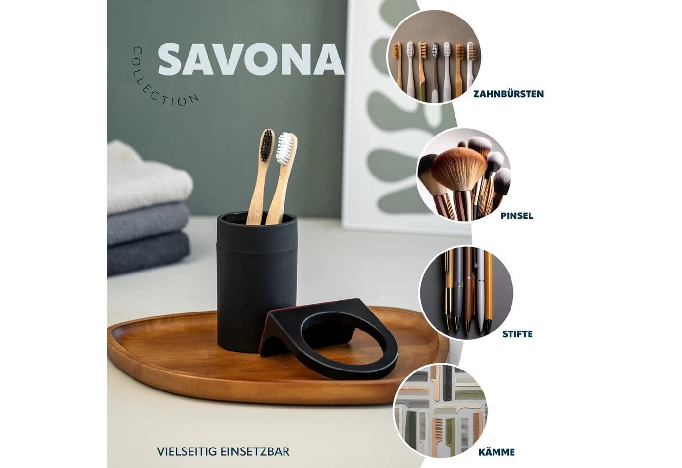 bremermann Zahnputzbecher SAVONA Soft-Touch inkl. Wandhalterung - Bild 5