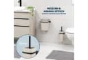 bremermann WC-Garnitur SAVONA Softtouch Schwarz/Beige mit Wandhalterung Bild 1