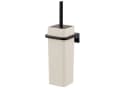 bremermann WC-Garnitur SAVONA Softtouch Schwarz/Beige mit Wandhalterung Bild 2