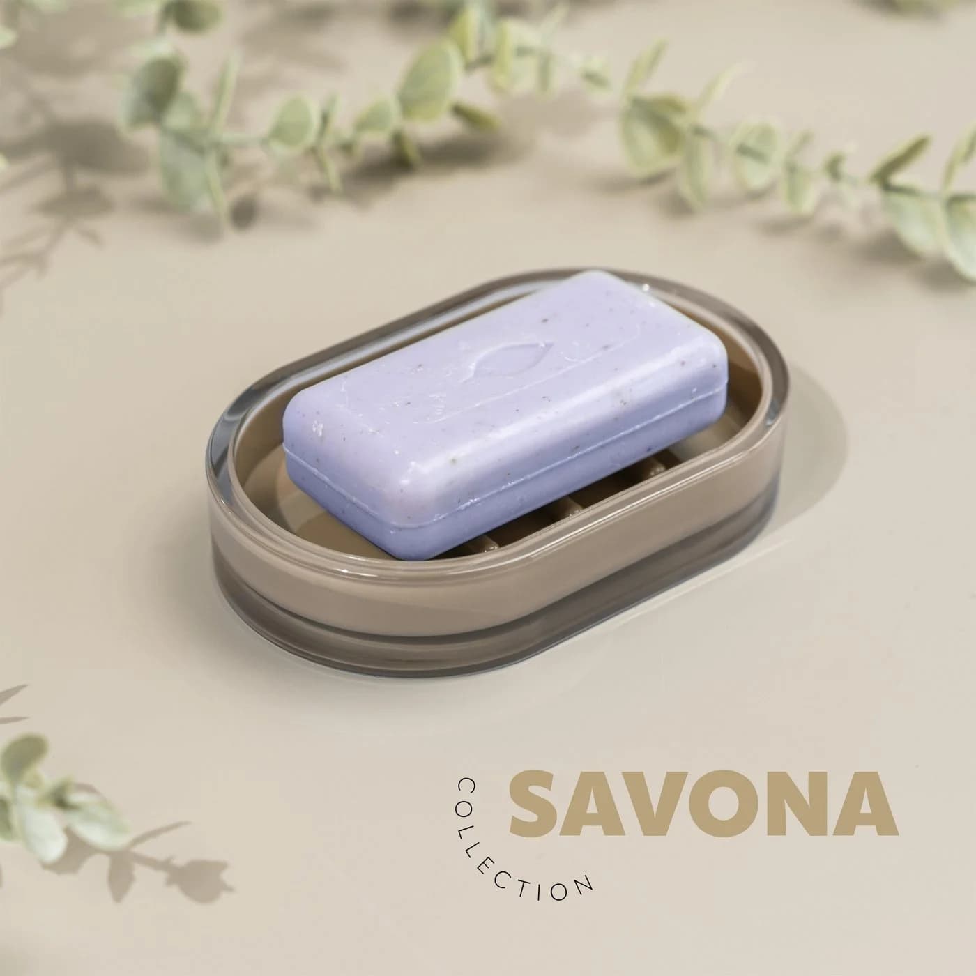 bremermann Seifenschale Bad-Serie SAVONA Transparent/Cappuccino