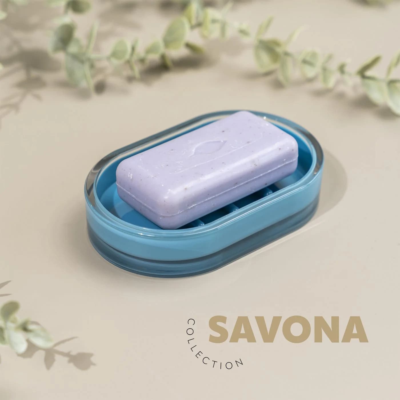 bremermann Seifenschale Bad-Serie SAVONA Transparent/Blau