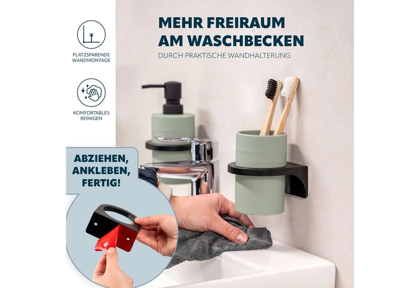 bremermann Badaccessoire-Set SAVONA Softtouch 2-tlg. Salbei - Bild 4