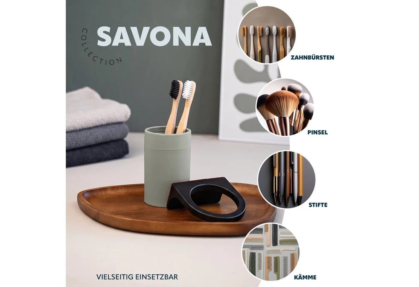 bremermann Badaccessoire-Set SAVONA Softtouch 2-tlg. Salbei - Bild 5