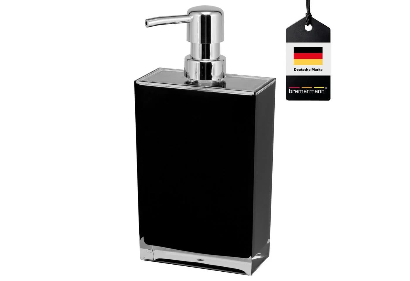 bremermann Seifenspender XL 500 ml Kunststoff eckig schwarz - Bild 2