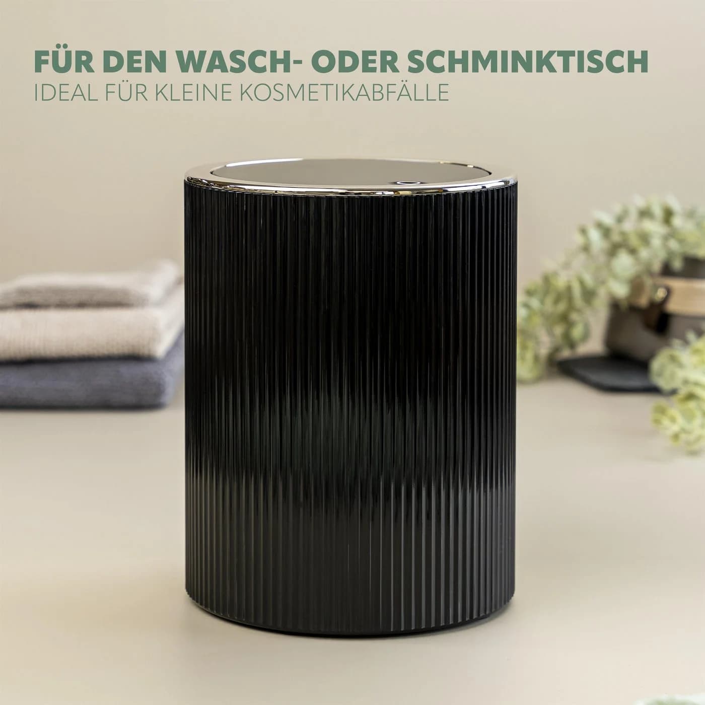 bremermann Kosmetikeimer GAVELLO mit Schwingdeckel Schwarz - Bild 5