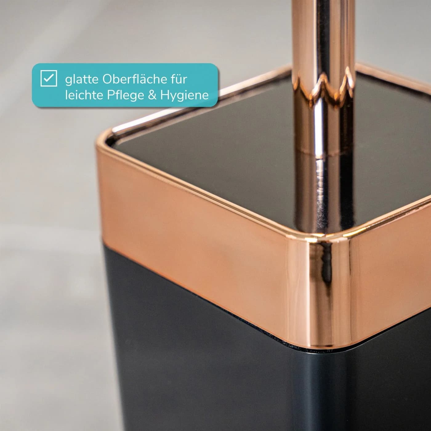 bremermann WC-Garnitur SAVONA Toilettenbürste Rosegold Kunststoff - Bild 4
