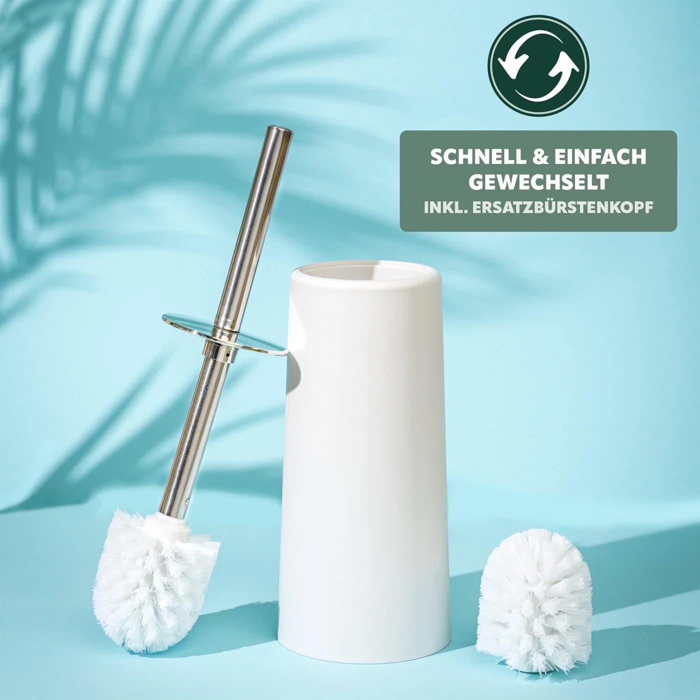 bremermann WC-Reinigungsbürste 2er Set Weiß Kunststoff Edelstahl - Bild 5