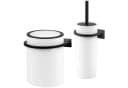 bremermann Badaccessoire-Set 2tlg. SAVONA Schwarz/Weiß Softtouch Bild 2