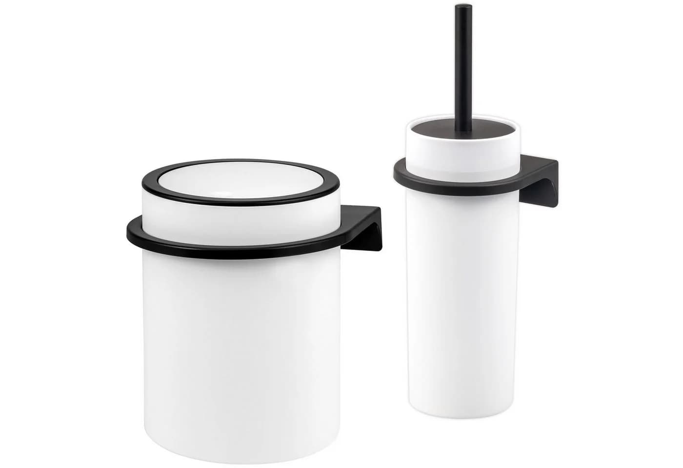 bremermann Badaccessoire-Set 2tlg. SAVONA Schwarz/Weiß Softtouch - Bild 2