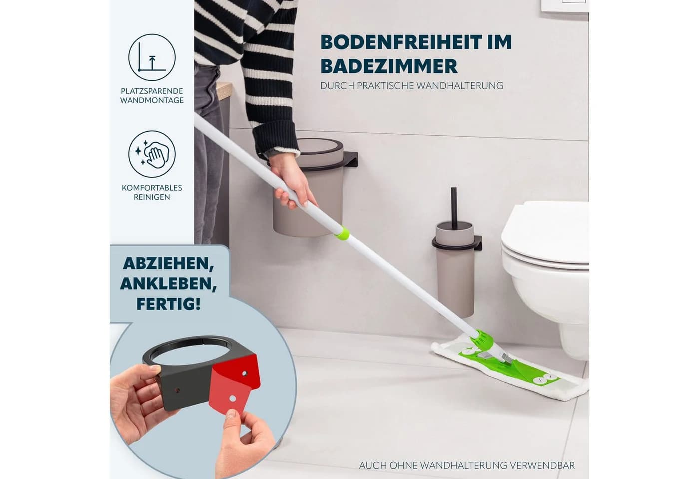 bremermann Badaccessoire-Set 2tlg. SAVONA Schwarz/Taupe Softtouch - Bild 3