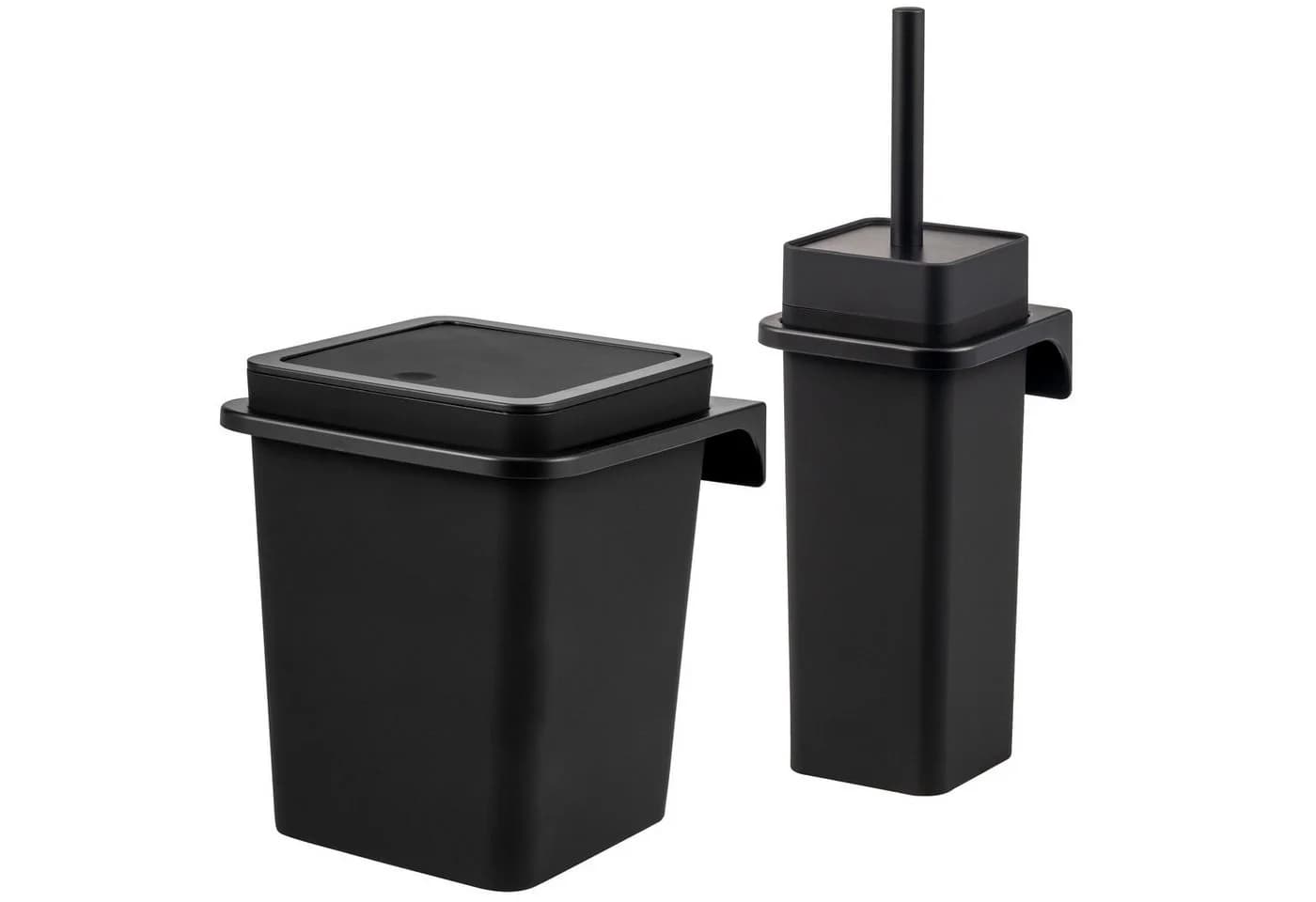 bremermann Badaccessoire-Set SAVONA Softtouch inkl. Wandhalterung, 2-tlg. Schwarz - Bild 2