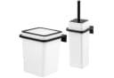 bremermann Badaccessoire-Set 2tlg. SAVONA Softtouch Schwarz/Weiß Bild 2
