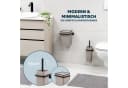 bremermann Badaccessoire-Set 2tlg. SAVONA Schwarz/Taupe mit Wandhalterung Bild 1