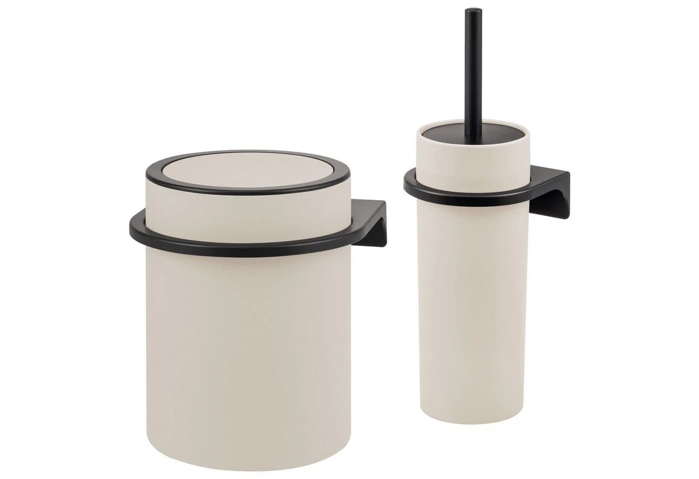 bremermann Badaccessoire-Set 2tlg. SAVONA Beige/Schwarz Softtouch - Bild 2