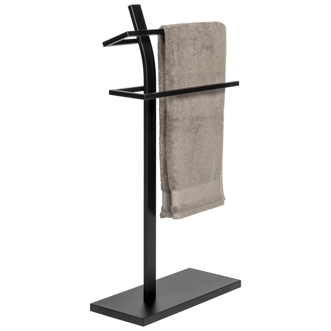 eluno Handtuchständer Stand-Handtuchhalter, Schwarz, Industrial-Style - Bild 2
