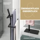 eluno Handtuchständer Stand-Handtuchhalter, Schwarz, Industrial-Style Bild 4