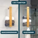 bremermann Handtuchhalter 2in1 PIAZZA BAMBUS Bambus Edelstahl Bild 3