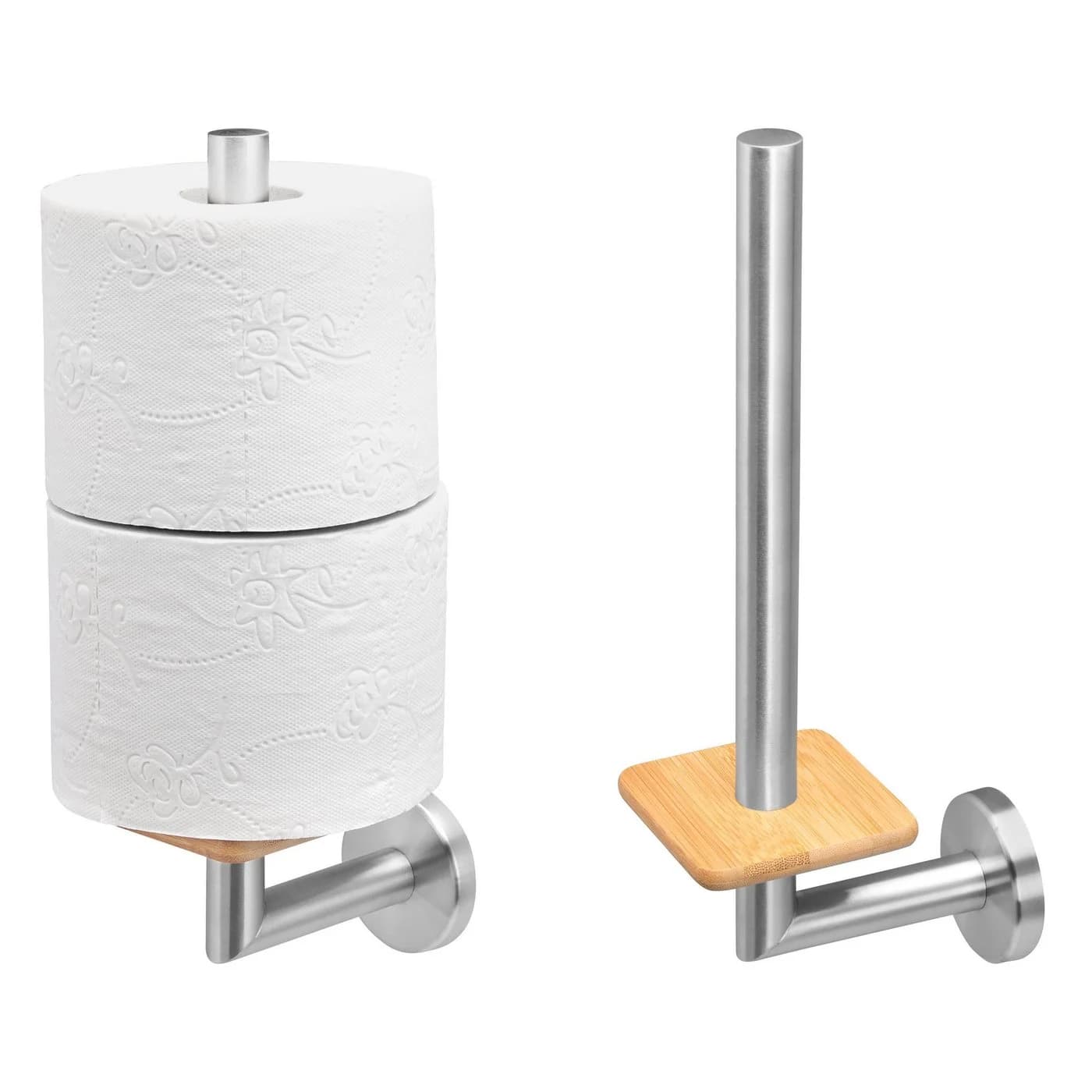 bremermann Toilettenpapierhalter PIAZZA BAMBUS Edelstahl & Bambus - Bild 2