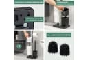 eluno WC-Garnitur 4in1 Schwarz mit WC-Bürste und Rollenhalter Bild 4