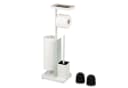 eluno WC-Garnitur 4in1 mit WC-Bürste und Rollenhalter Weiß Bild 2