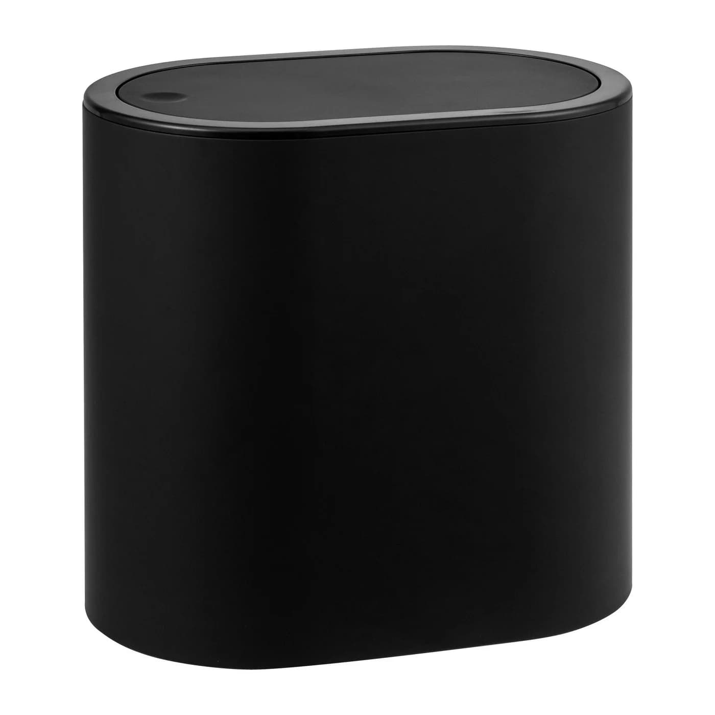 eluno Kosmetikeimer oval mit Schwingdeckel Schwarz 6 Liter - Bild 2